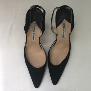 Manolo Blahnik Carolyne Mid-Heel Slingback 39.5